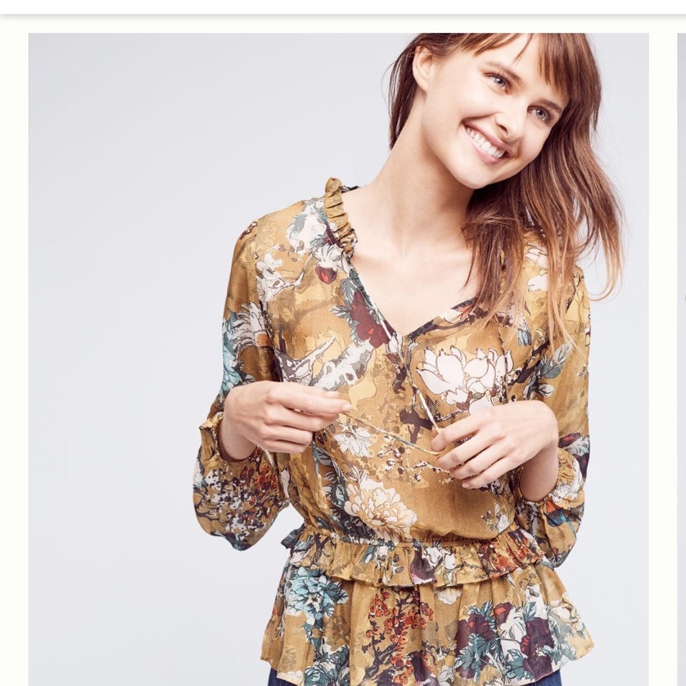 Anthropologie Sheer Blouse